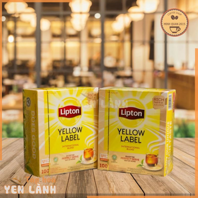 Trà Lipton Túi Lọc Nhãn Vàng Hộp có 100 Túi lọc x 2g/1 gói ( Hàng Việt Nam sản xuất )