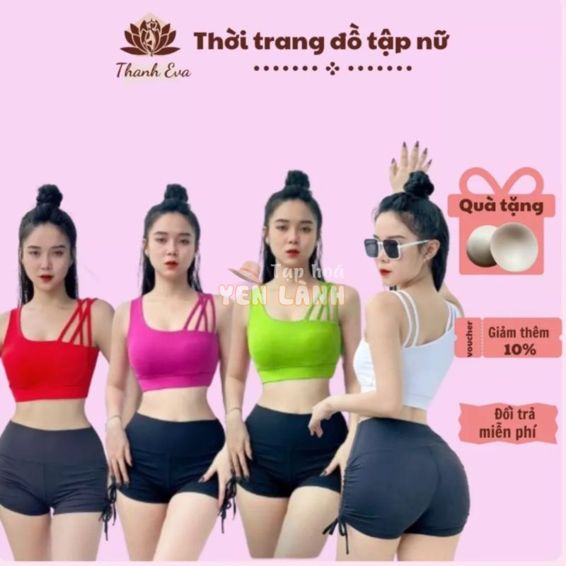 Áo tập gym , yoga, áo tập erobic, zumba , áo bra đan dây 1 bên vai mặc được 2 kiểu siêu đẹp