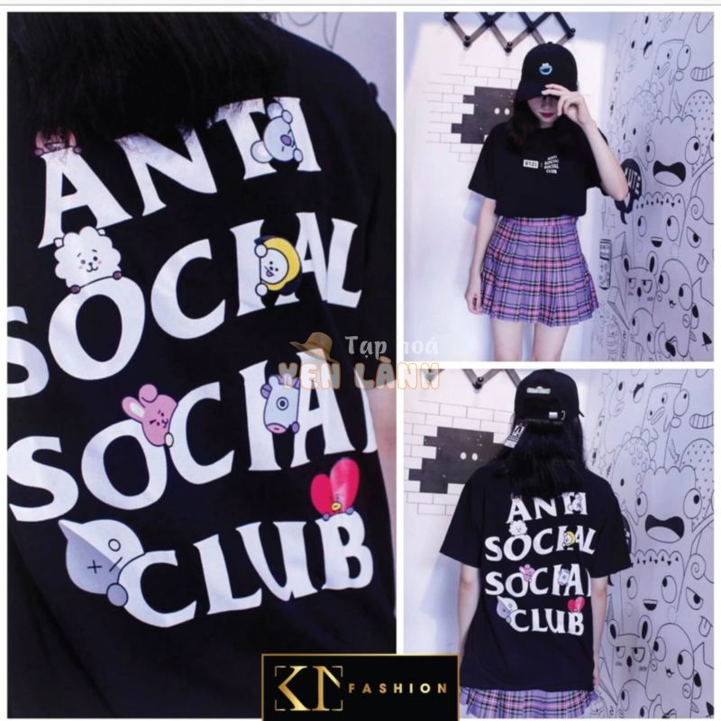 Áo thun Anti Social Social Club x BT21