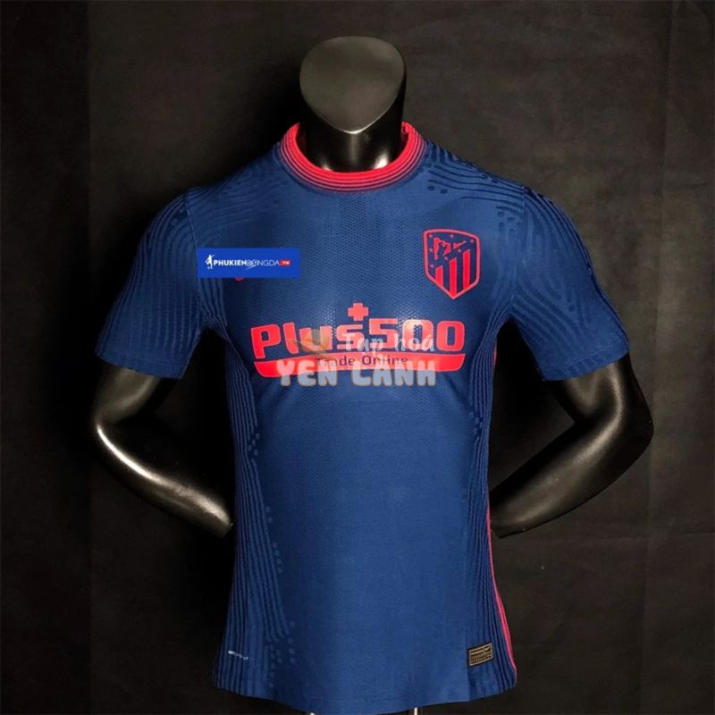 【Bodyfit Player】Áo Atletico Madrid sân khách 2020-2021 xanh đen, áo Atletico Madrid xanh đen sân khách 2021 ❝Thái Lan❞