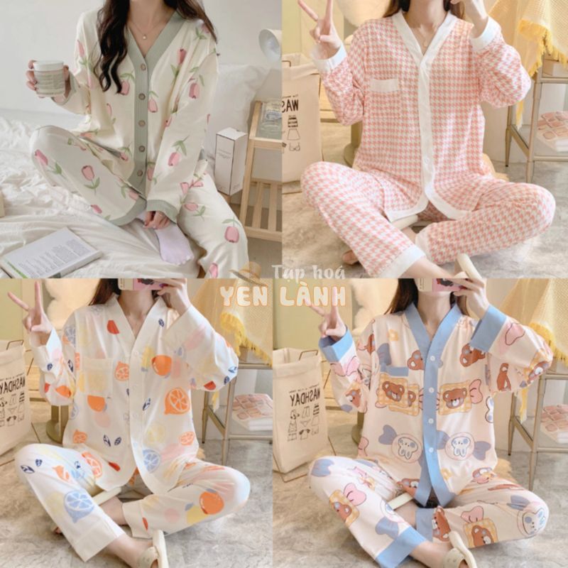 Bộ đồ bầu, sau sinh cho bé bú Pijama CỔ TIM Moon Quần áo bà bầu cho mẹ thời trang đẹp bigsize