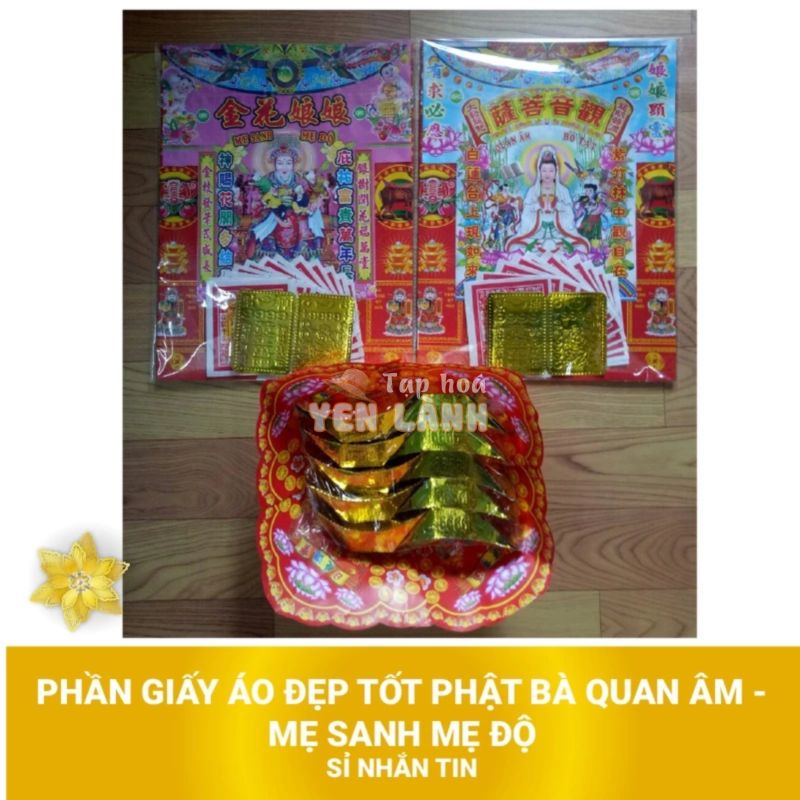 Phần Giấy Áo Cúng Phật Bà Quan Âm / Mẹ Sanh Mẹ Độ – Giấy Cúng Vàng Mã Giá Rẻ Sỉ Lẻ