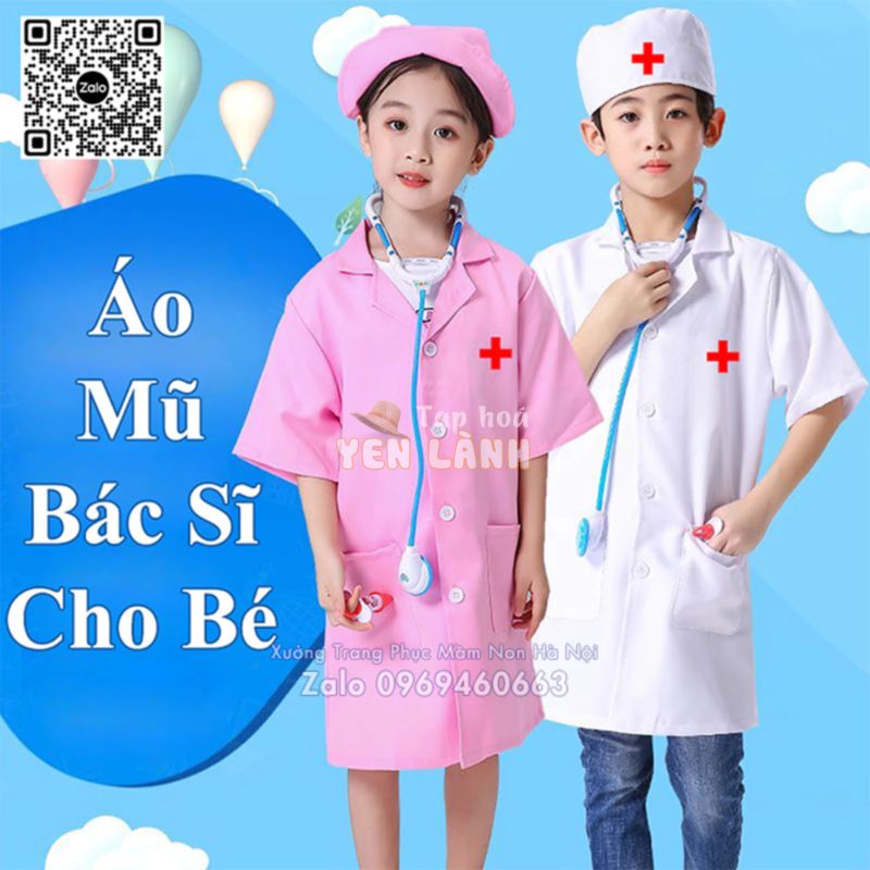 ✅ [3-7 Tuổi] Đồ Chơi Bác Sĩ, Sét Áo + Mũ Bác Sĩ, Y Tá Cho Bé Trai, Bé Gái