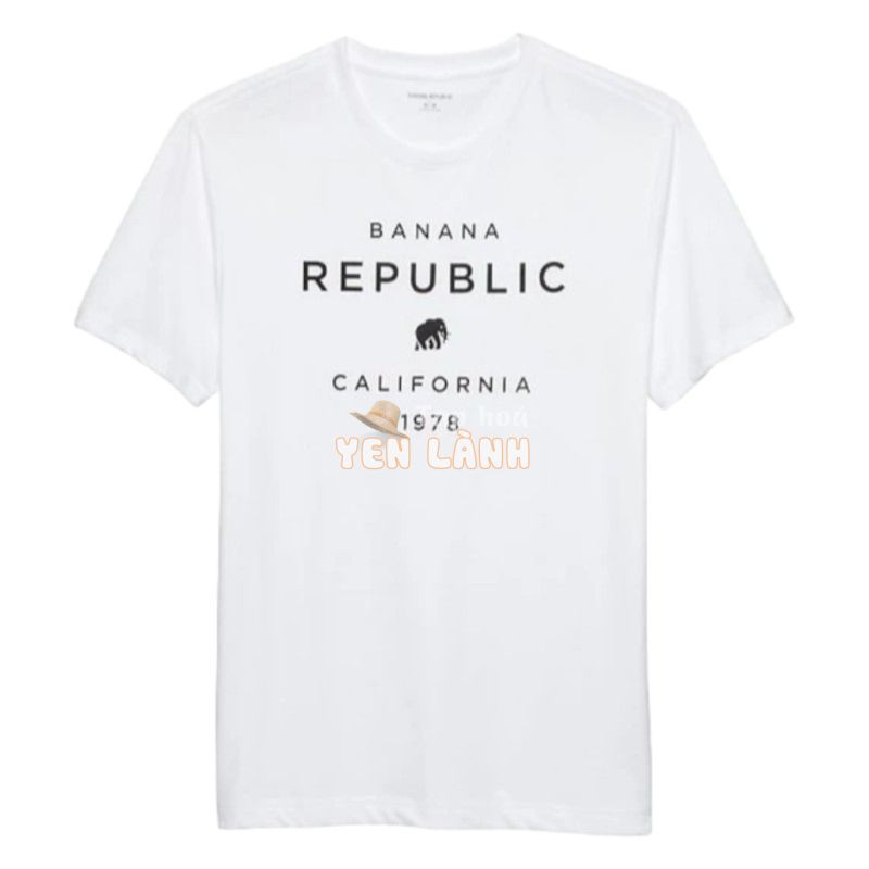 Áo thun Banana Republic Modern Logo Graphic T-Shirt – WHITE/BLACK