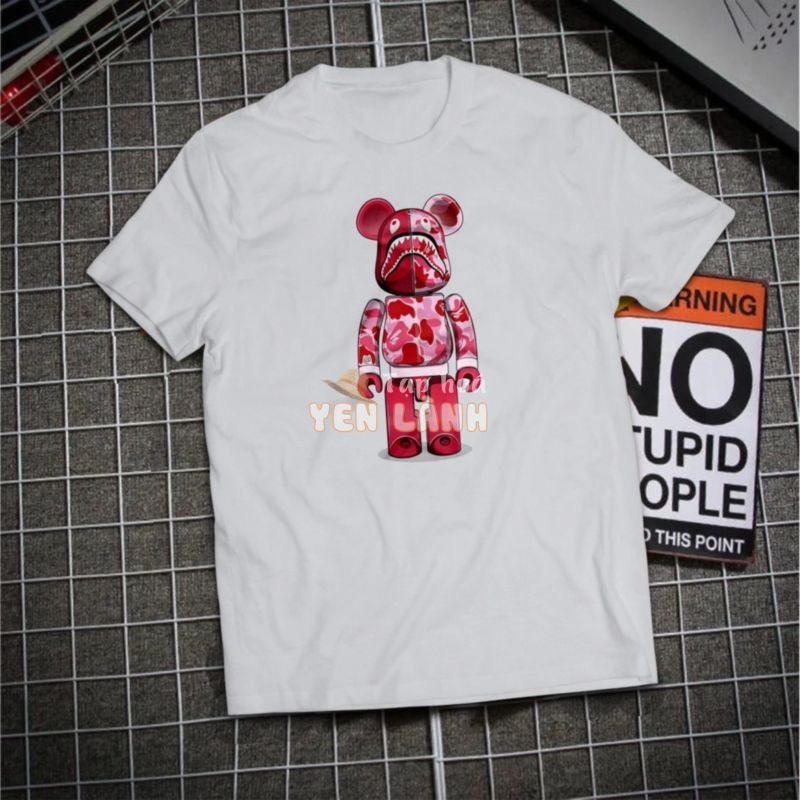 Áo Bearbrick x Bape hồng