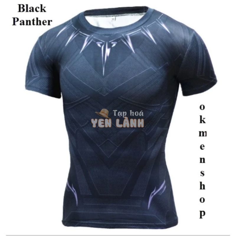 Áo thun Black Panther – áo tập gym thể hình nam – áo báo đen