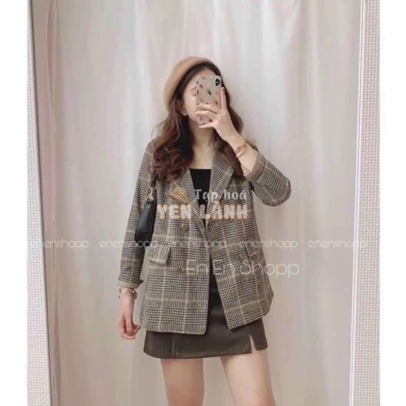 áo blazer dạ kẻ , áo khoác vest blazer nữ  giá tốt freeship50k