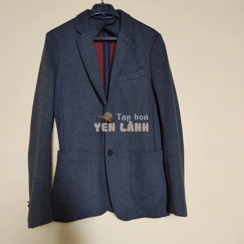 [M] Khoác vest dạ nam ZARA MAN elbow patched blazer