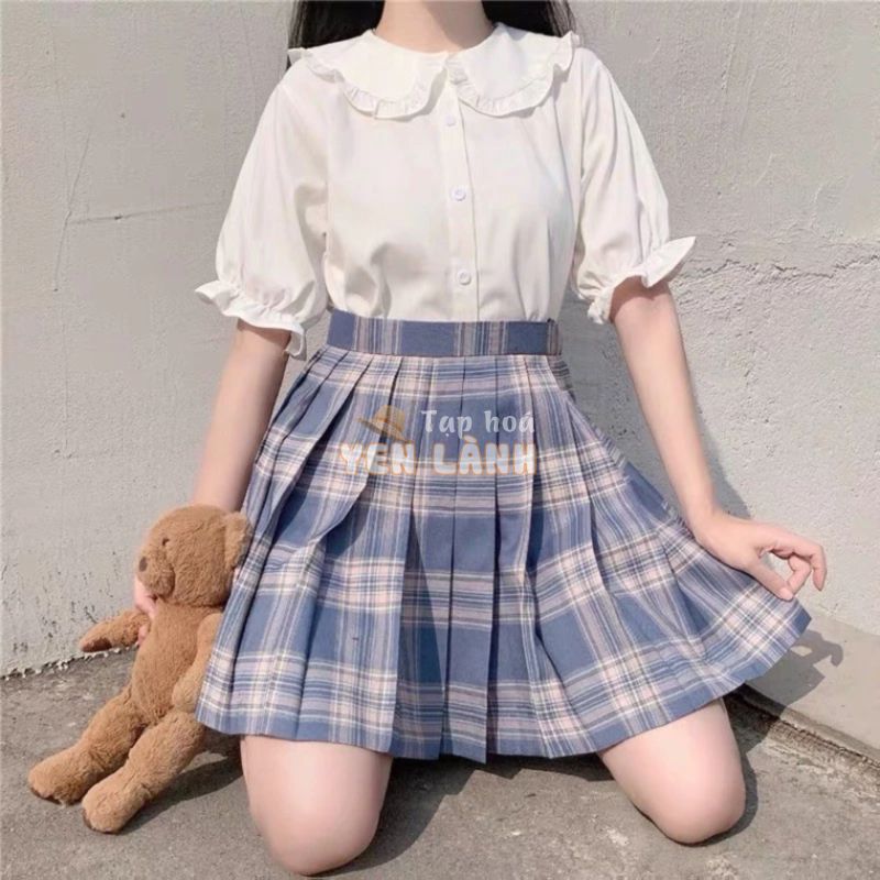 008[có sẵn] Áo sơmi blouse JK Lolita tay bồng cổ sen