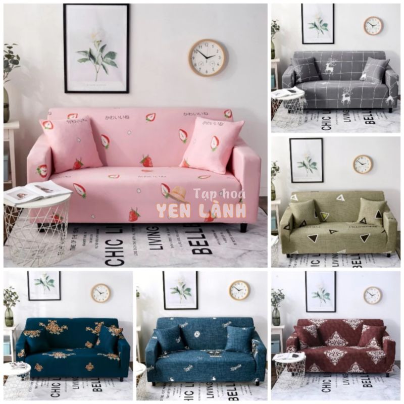 Vỏ bọc ghế sofa 3 chỗ ngồi co giãn dễ thương tiện dụng