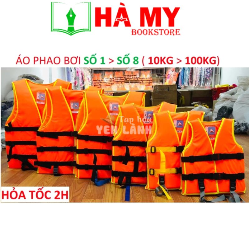 Áo phao bơi xốp Loại 1 Giá Sỉ, Bền Đẹp cho người lớn & trẻ em- Phao các loại- đủ kích thước từ số 1-số 8- Nhà sách Hà My