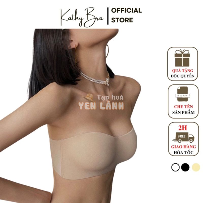 A85 [Áo Lùi Size] Áo Ngực Không Dây KATHY BRA Quây Ngang Mút Vừa Nâng Ngực Không Gọng Dễ Mặc