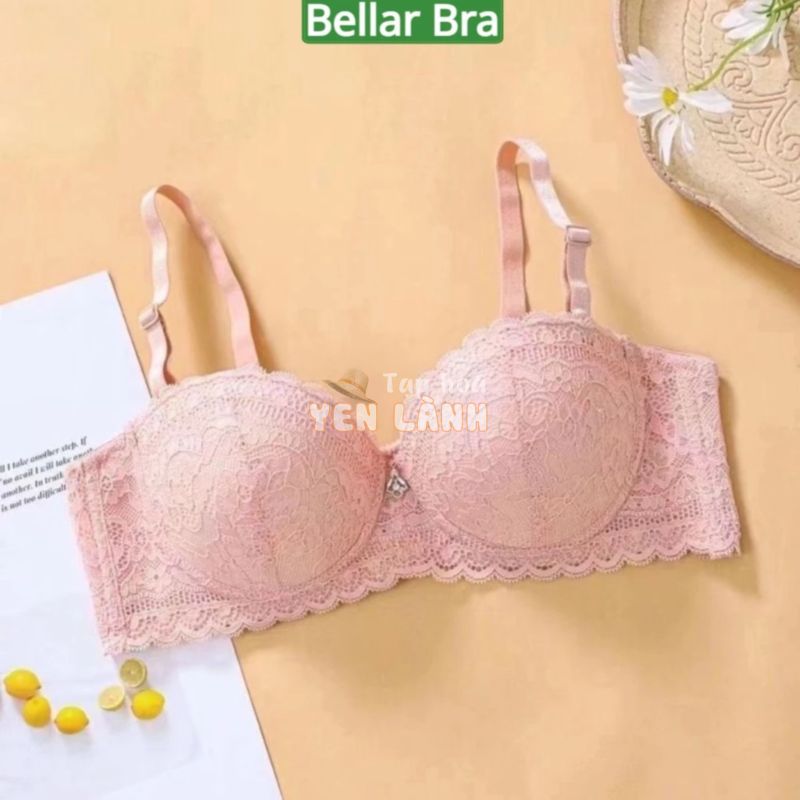 Áo ngực nữ ren đệm mút mỏng Có Gọng Nâng Ngực Quyến Rũ, bra Ren Sexy , Áo lót ren Thái Cao Cấp   BellarBra A8833