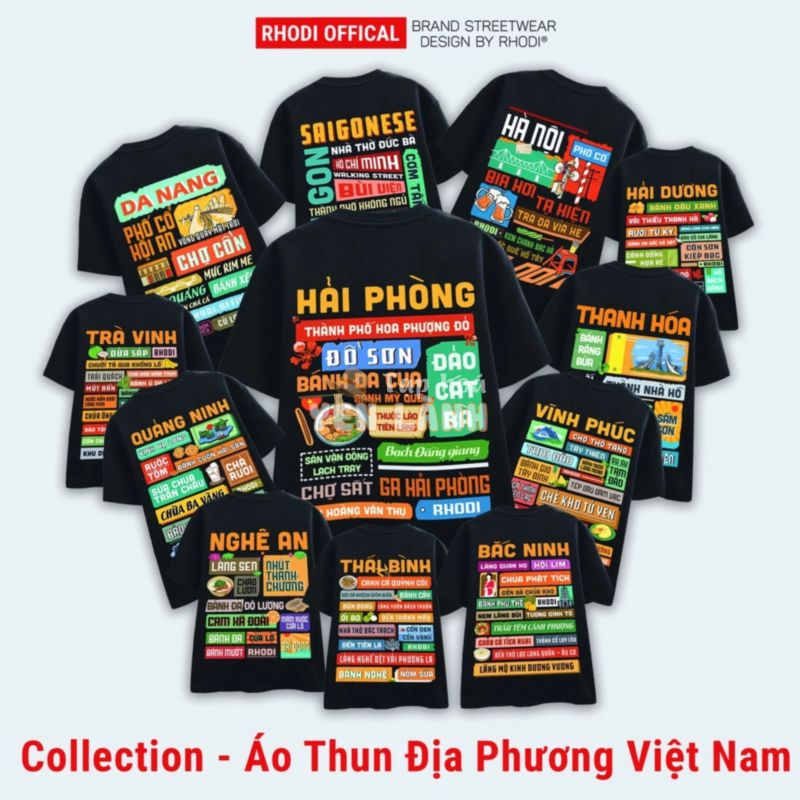 Áo thun local brand RHODI phông cổ tròn tay lỡ unisex nam nữ thế hệ genz các tỉnh bắc bộ Việt Nam