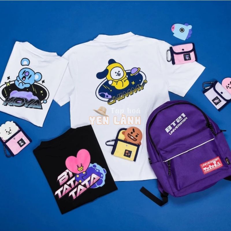 [CHÍNH HÃNG] LINE FRIENDS BT21 UNIVERSE SPACE T-SHIRT ÁO IN HÌNH BT21 CHỦ ĐỀ KHÔNG GIAN