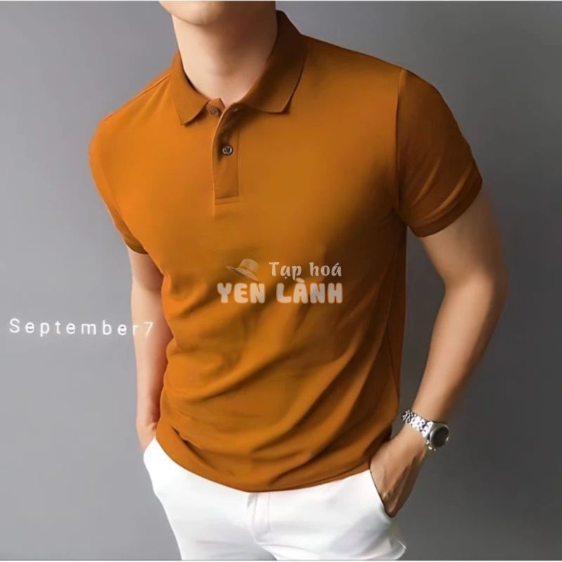 Áo COTTON POLO trơn nam – chất liệu cá sấu mềm mịn, thấm hút mồ hôi September 7th chính hãng