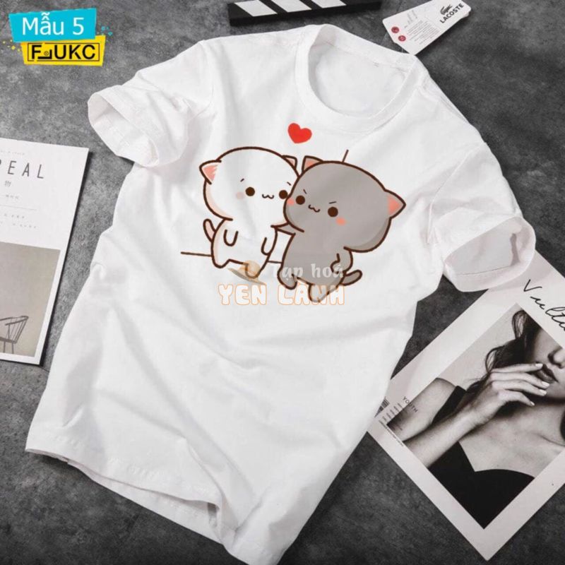 BST Áo Đôi Cute Cho BFF Với Hình Cặp Đôi Mèo Cực Dễ Thương Áo Cặp Đôi Dưới 100K F702L4