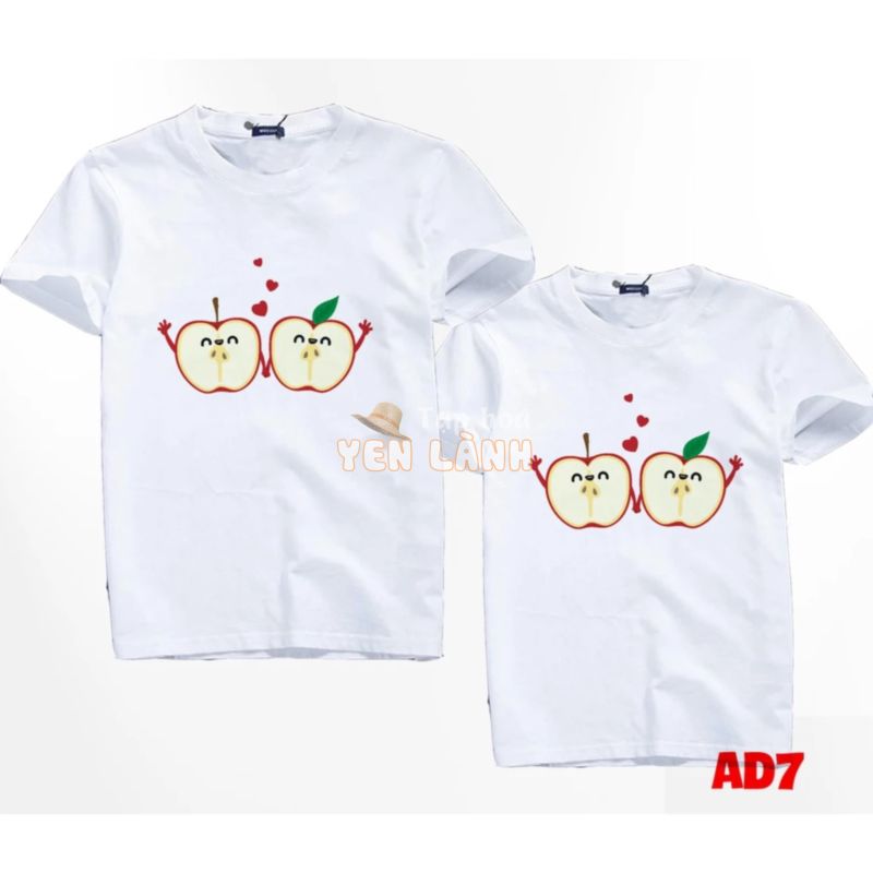 Áo cặp nam nữ đồ đôi Tình Nhân Quả Táo Xinh Xắn – KTQN TSHIRT AND UNIFORM