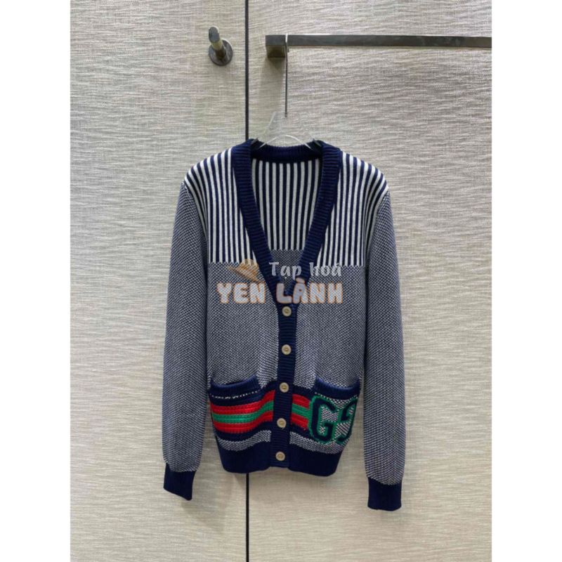 Áo cardigan cổ chữ V họa tiết cao cấp GUCCI thiết kế trẻ trung, cá tính