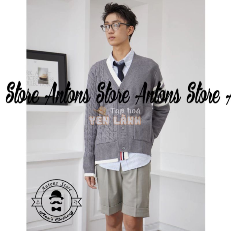 Áo Len Cardigan Viền Vằn