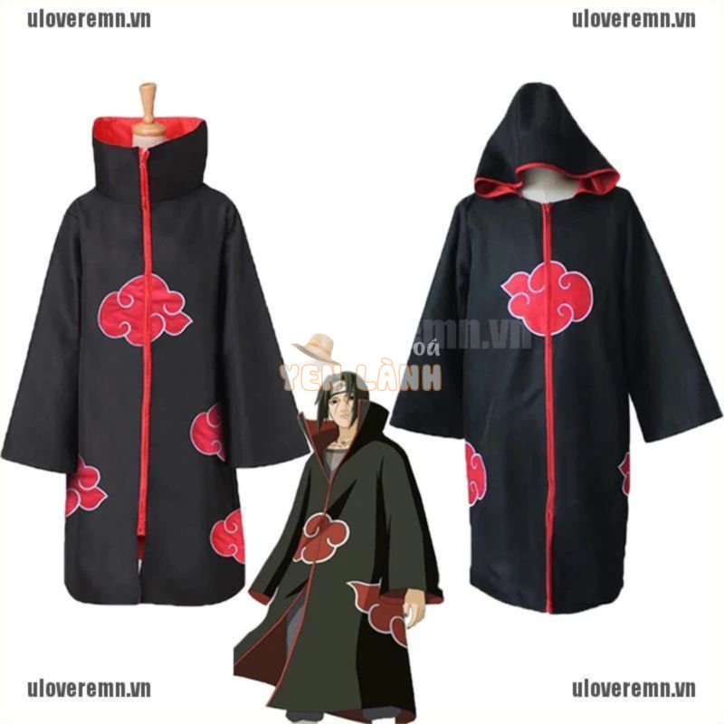 Áo Choàng Hóa Trang Nhân Vật Akatsuki itachi Chất Lượng Cao