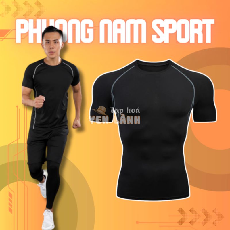 Áo giữ nhiệt nam tập gym, áo body combat ngắn tay chơi thể thao bóng rổ, bóng đá chất thun body cao cấp co giãn 4 chiều