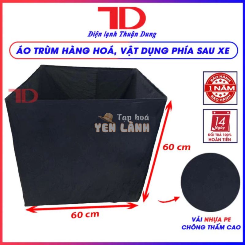 Áo trùm hàng hóa sau xe máy để đi mưa chống thấm nước, bạt che hàng hóa sau xe TD Điện lạnh Thuận Dung