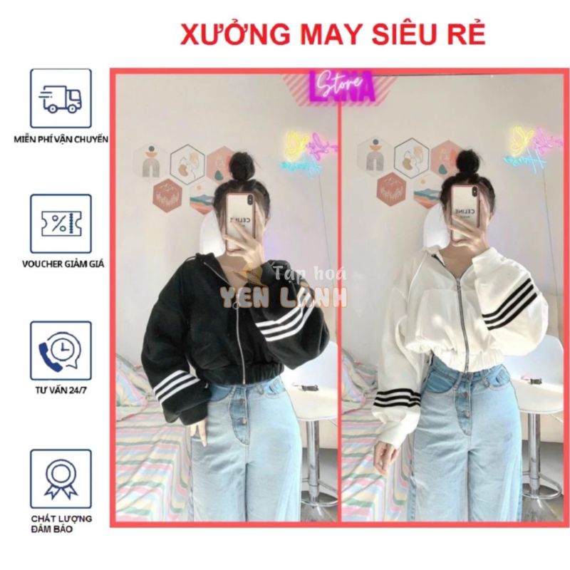 [S01] Áo khoác nữ Áo khoát nữ chống nắng Hoodie Nỉ Zip Form Lững Tay Phồng cute đẹp-A812