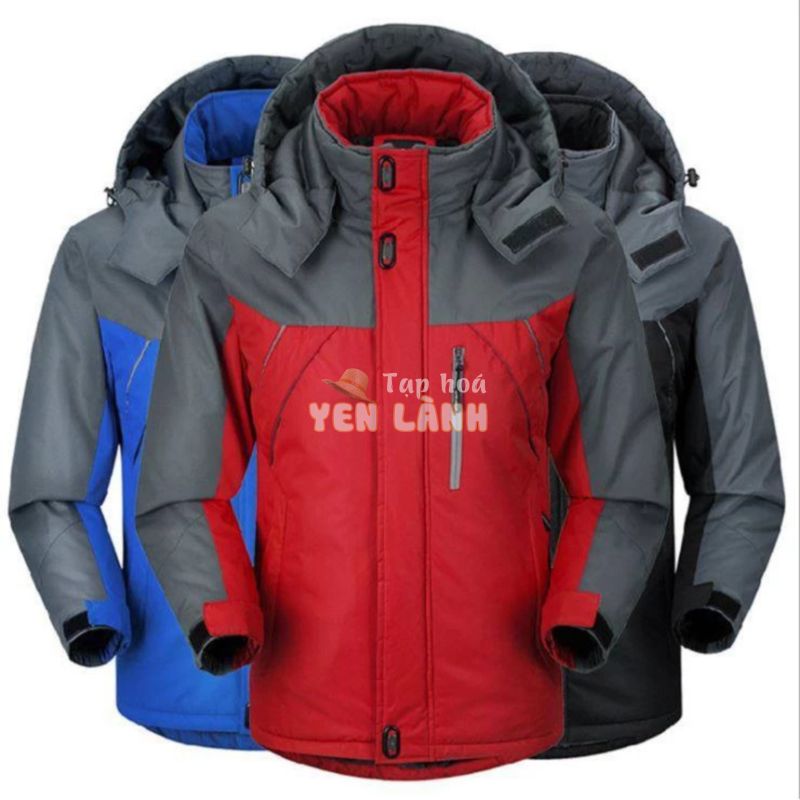 Áo khoác nam giữ ấm có thể chống nước, chống gió 3 lớp lót lông kiểu dáng tnf, the north face