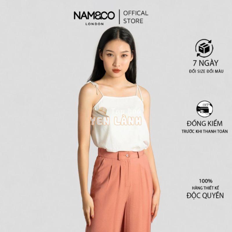 Áo hai dây nữ Namandco thiết kế dây buộc tự điều chỉnh trẻ trung size S,M,L màu đen, trắng NB0182