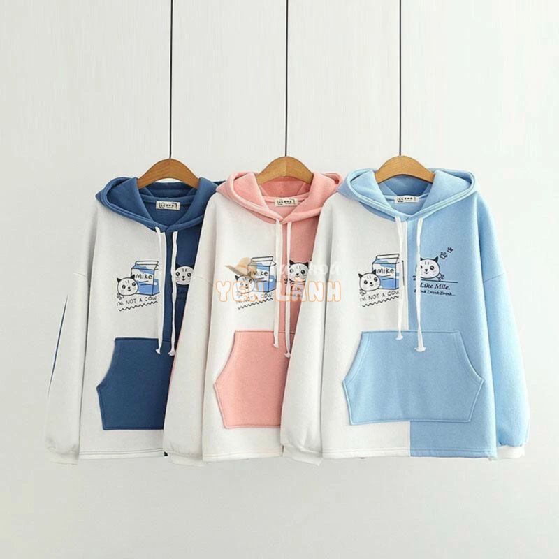 Áo Hoodie Mặc Mọi Lứa Tuổi, Mẫu Hoodie Mèo Hoàng Thượng Cute