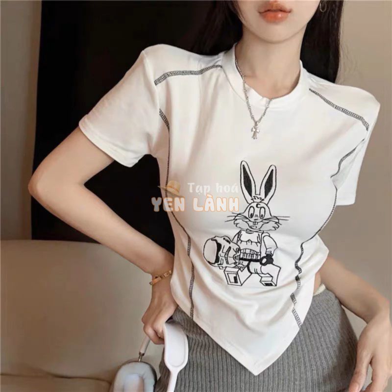 ÁO CROPTOP CHÚ THỎ CON NGÂY NGÔ ĐÁNG YÊU T190