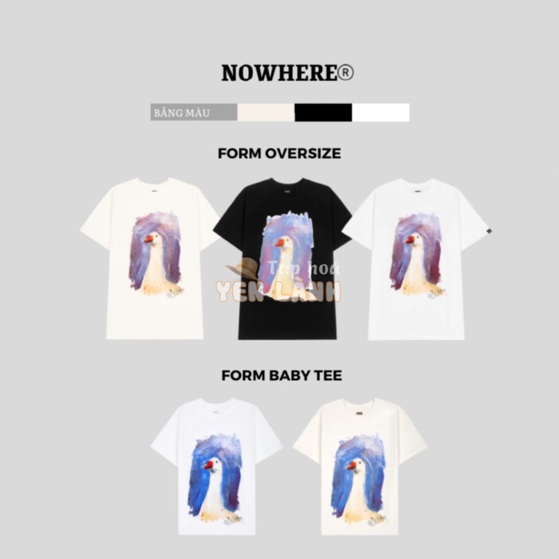 Áo Thun con Vịt Vô Tri và Áo Babytee NOWHERE