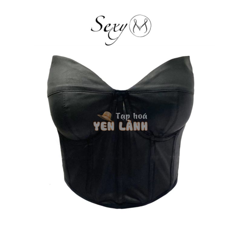 Áo croptop Corset giả d.a màu đen A122B Sexy M