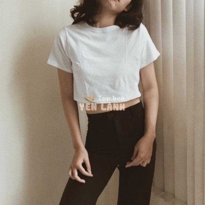 Croptop trắng trơn