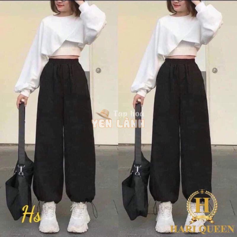 Sét 3 món áo croptop + quần jogger HARIQUEEN