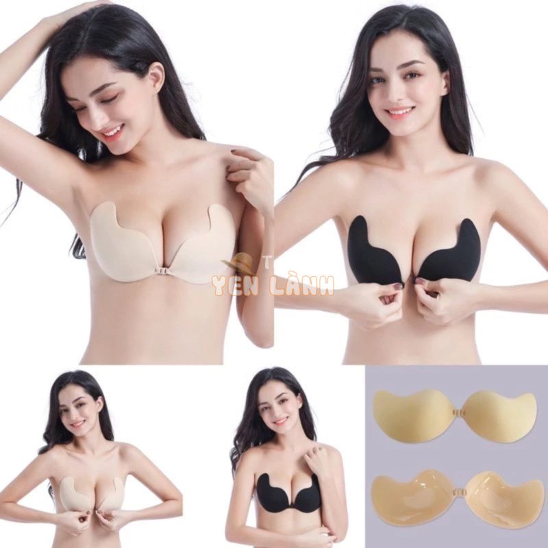 Áo bra dán silicone – Áo ngực tạo khe mặc váy cưới hoặc đầm hở lưng hình xoài