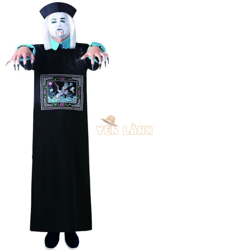 (Có Sẵn) Trang Phục Hoá Trang Halloween Cương Thi Dành Cho Người Lớn