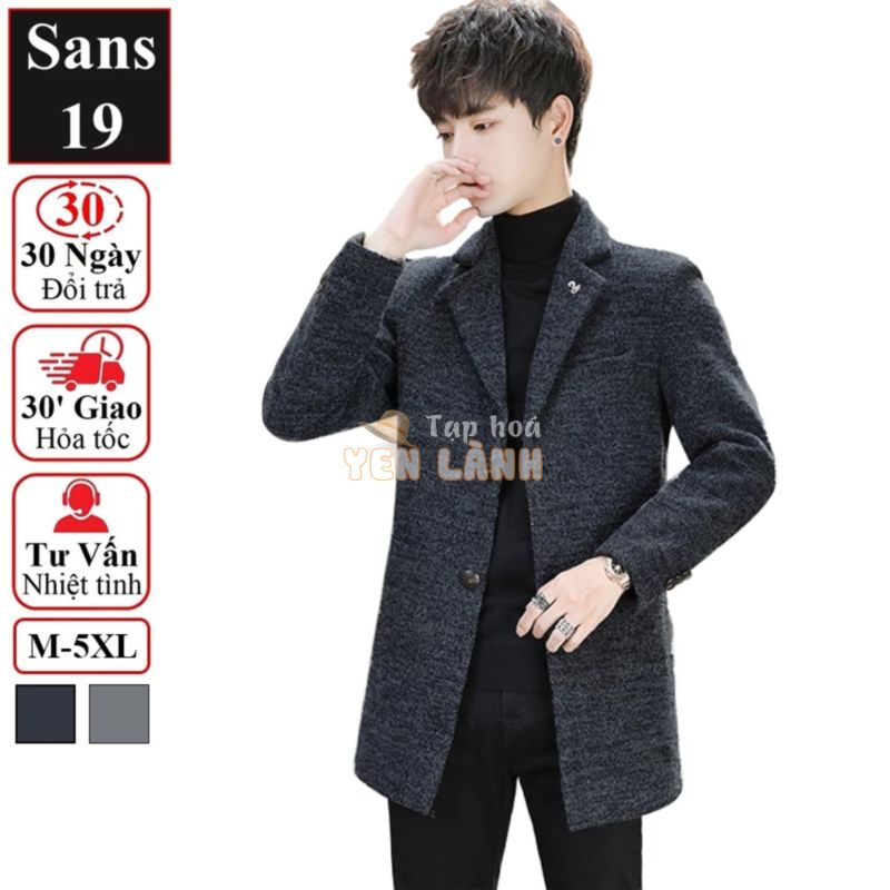 Áo dạ nam hàn quốc dáng ngắn Sans19 mangto kiểu vest khoác blazer vừa size nhỏ M L XL bigsize cỡ to lớn 2XL 3XL 4XL 5XL