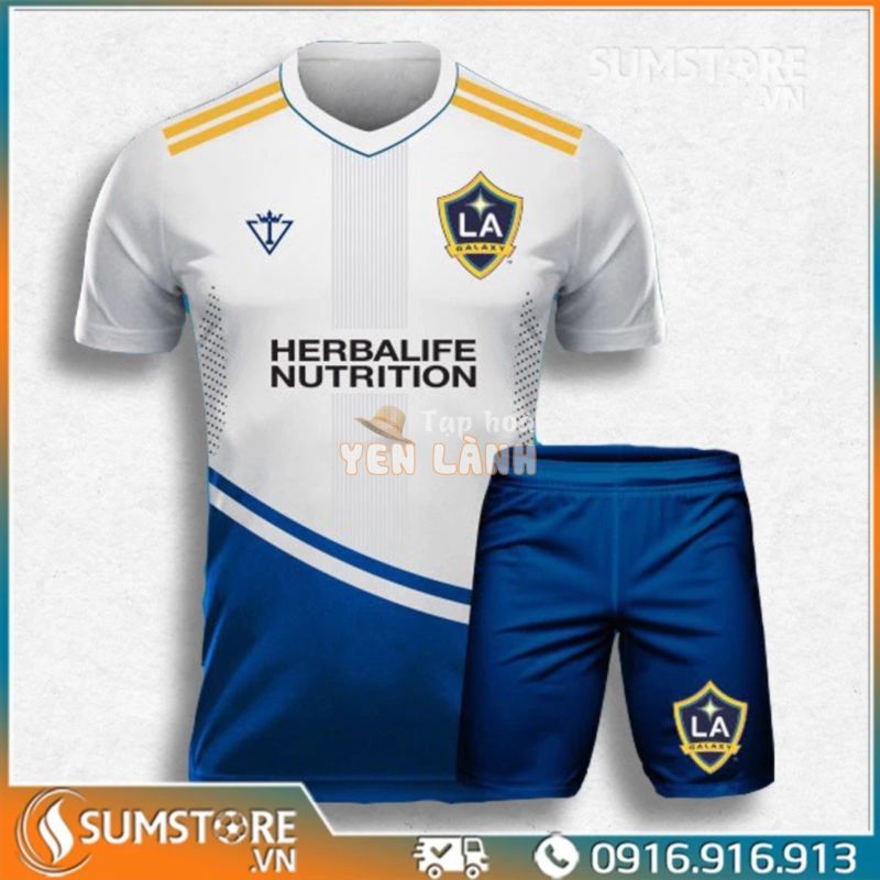 Bộ quần áo đá banh LA Galaxy Win Trắng – Đồ đá bóng 2021