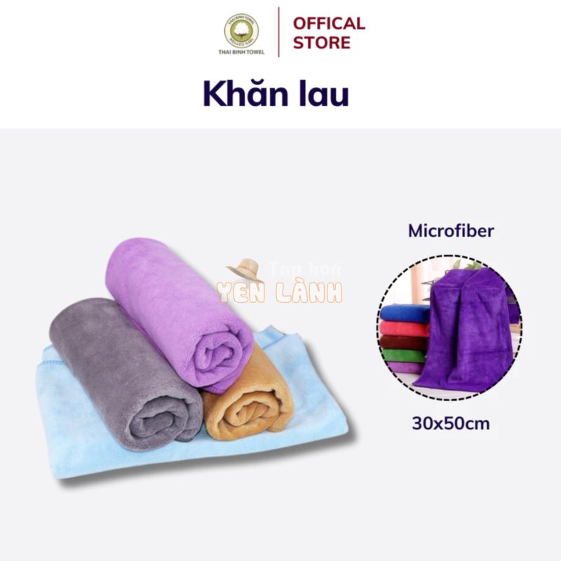 Khăn Lau 30*50cm THAI BINH TOWEL Lau Đa Năng, Gội Đầu, Làm Hoá Chất Siêu Mềm Siêu Thấm Hút