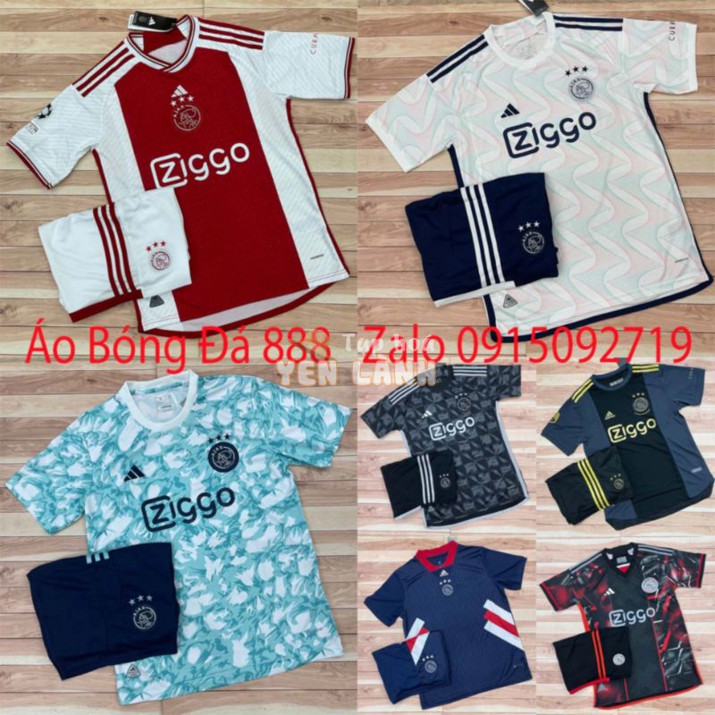 Áo Bóng Đá CLB Ajax Amsterdam 2023 – Chuẩn Mẫu Thi Đấu – Vải Polyester Gai Thái Cao Cấp