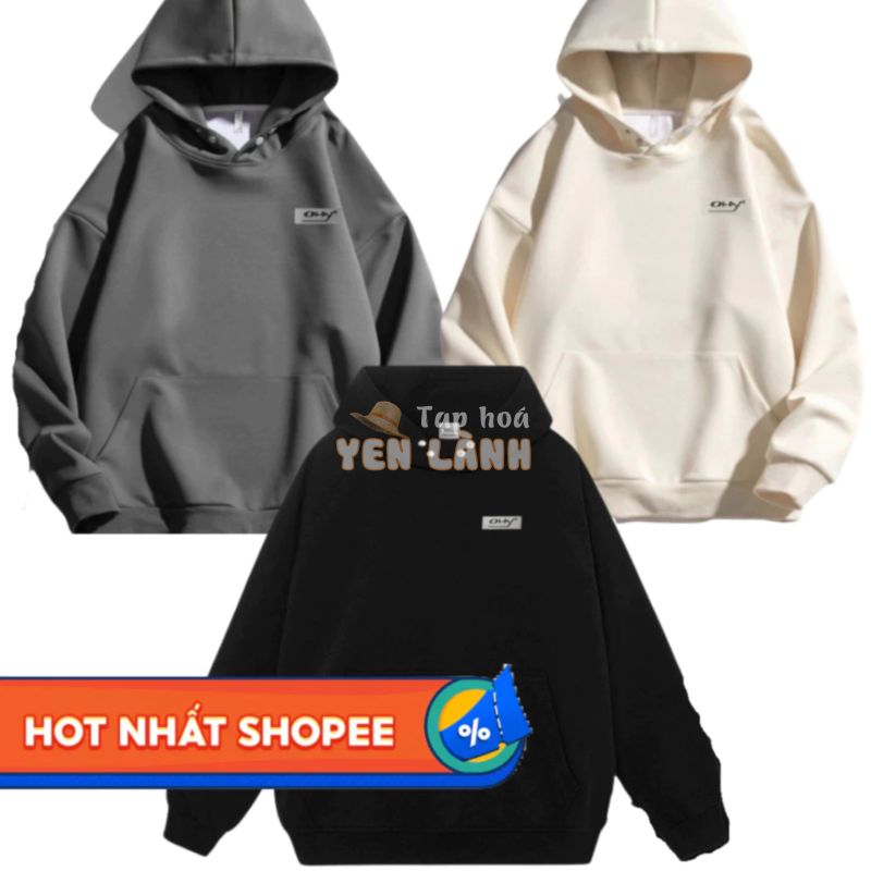 Áo Hoodie Nỉ Basic Unisex, Form Rộng, Tay Phồng, Mũ To 2 Lớp, Chất Dầy Dặn, Nam Nữ Mặc Đẹp Cute Giá Rẻ