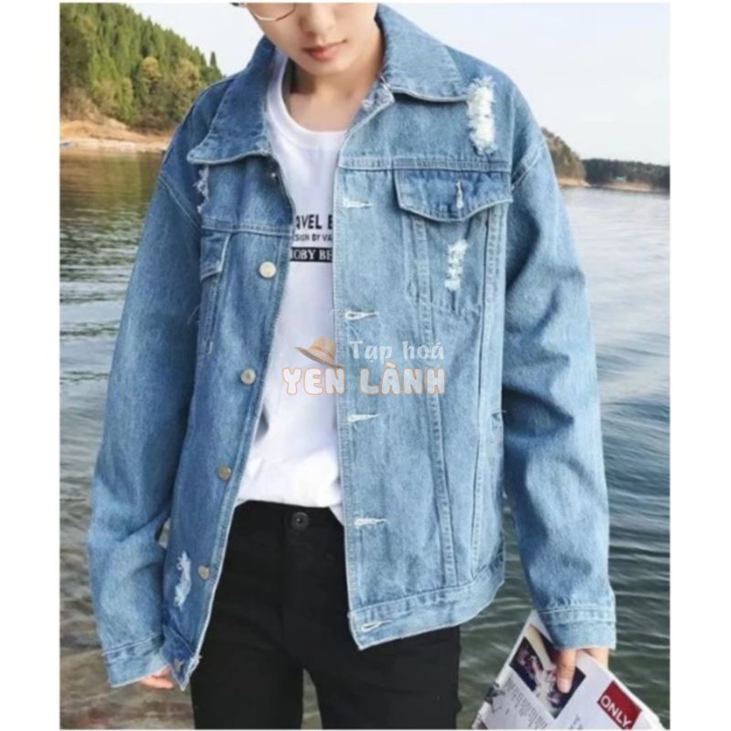 Áo Khoác Bò Jean / Denim Jacket Thời Trang Nam Basic