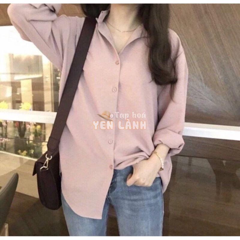 Áo sơ mi nữ oversize form rộng siêu xinh đi làm đi chơi đều được