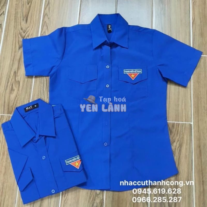 [ĐOÀN-TN] Áo đoàn thanh niên tay ngắn ( Logo thêu) | Nhạc cụ Thành Công