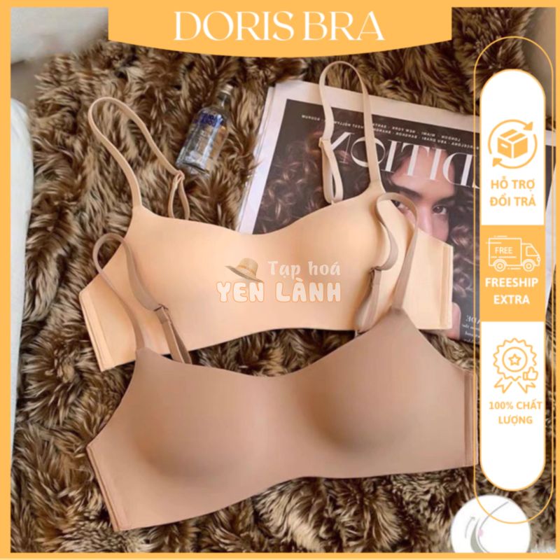 [Full size 32-38]Áo lót nữ DORIS, áo su đúc AL158 cup ngang đệm mỏng không gọng không viền chống chảy xệ