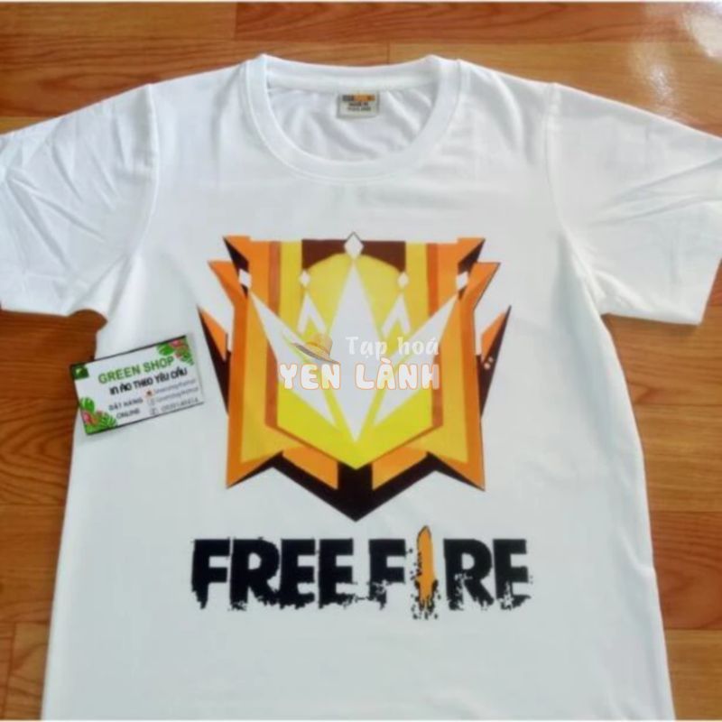 HOT- (tặng kèm móc khóa) Áo thun Free Fire logo rank thách đấu huyền thoại (ảnh thật) -áo game HOT