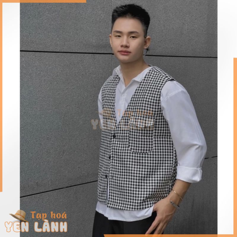 Áo Ghi Lê Dạ TWEED Unisex Hai Túi Hộp Hoạ Tiết Chất Dạ Dày Đẹp Mr Smile 99 Shop