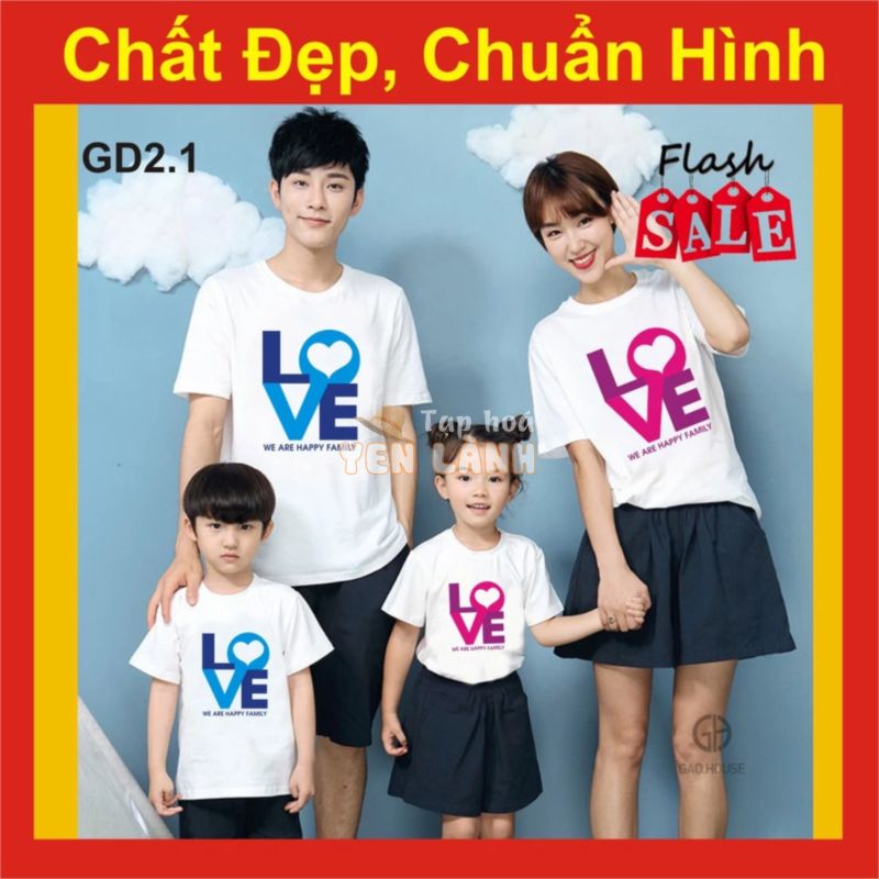 áo gia đình đẹp love you family GD2 ,độc,kute, chất, bao đổi trả, đồng phục thun. phông du lịch,đi chơi, thả tim,dad mom